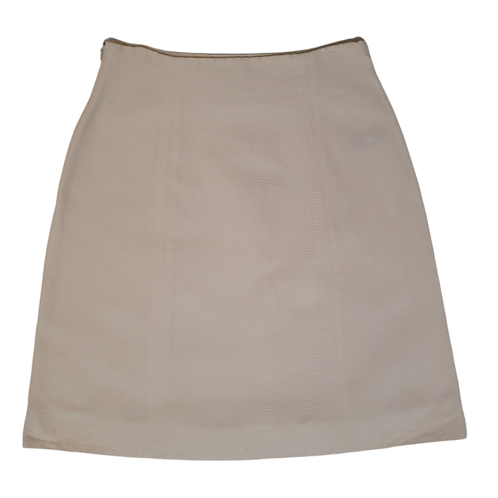 Ralph Lauren Collection Purple Label Vintage Knee High Off White Skirt S…